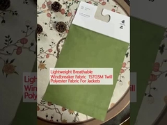 Ελαφρύς και αναπνευστικός υφάσματος για αλεξίσφαιρα 157GSM Twill Polyester υφάσματος για μπουφάν